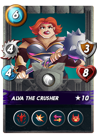 The Alva the Crusher card