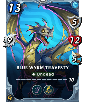 The Blue Wyrm Travesty card