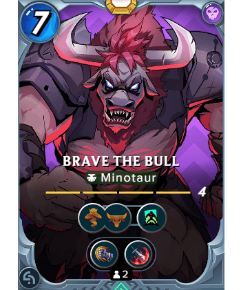 The Brave the Bull card