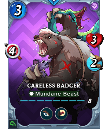 The Careless Badger card
