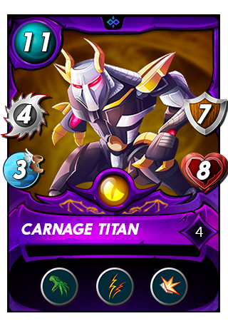 The Carnage Titan card