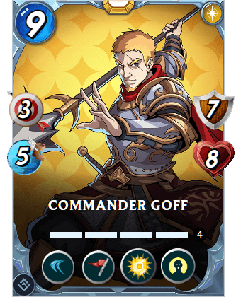 The Commander Goff card