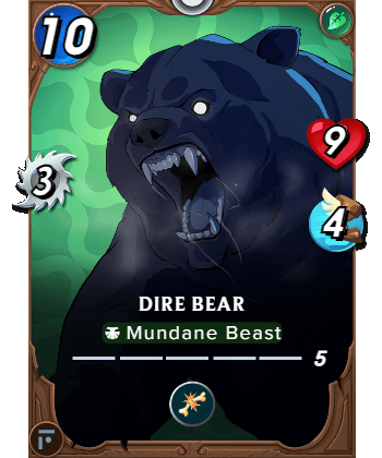 The Dire Bear card