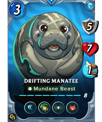The Drifting Manatee card