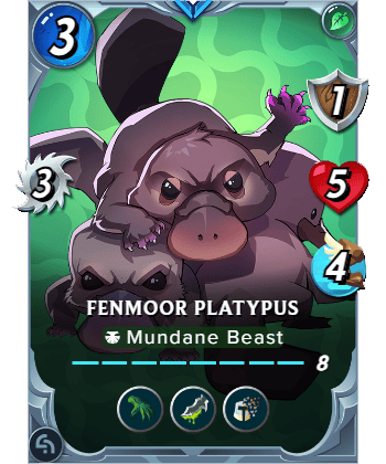 The Fenmoor Platypus card