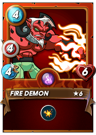 The Fire Demon card