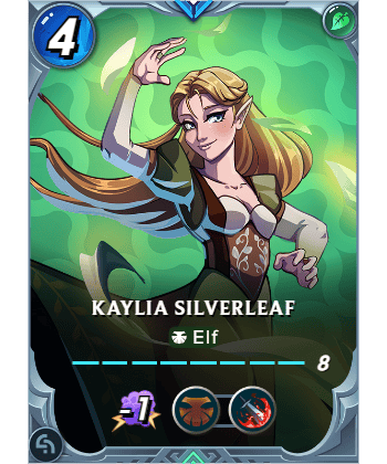 The Kaylia Silverleaf card