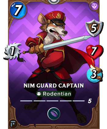 The Nim Guard Captain card