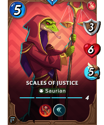 The Scales of Justice card