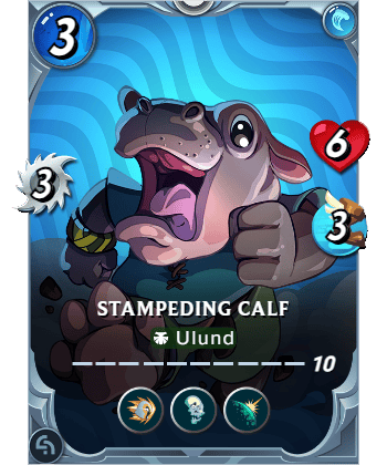The Stampeding Calf card