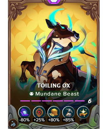 The Toiling Ox card