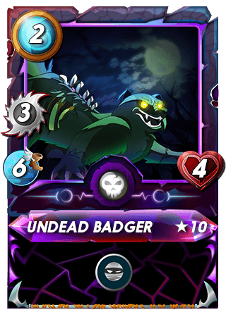 The Undead Badger card