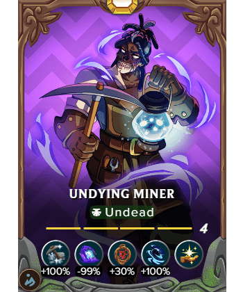 The Undying Miner card